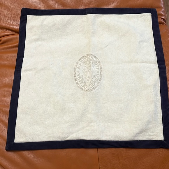 Ralph Lauren home collection Accent single Sham .embroidery, suede border - Picture 1 of 5
